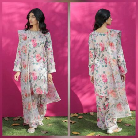 3 Piece Unstitched Digital Printed Baroque Lawn Suit ( Digital Printed Lawn Dupatta )