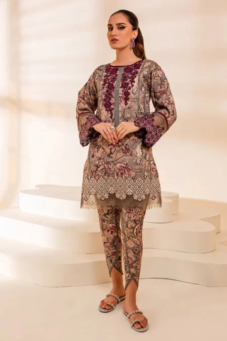 2 Piece Unstitched Heavy Embroidered Lawn Suit