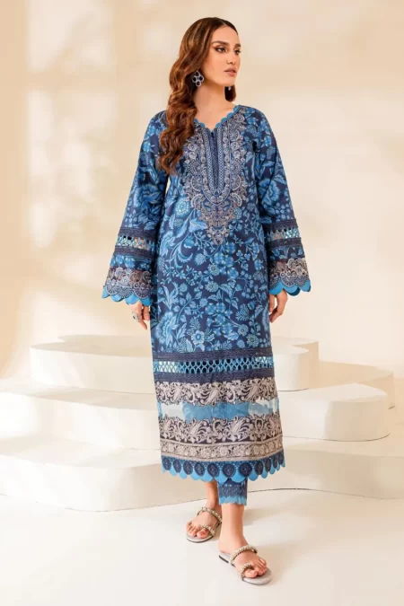 2 Piece Unstitched Heavy Embroidered Lawn Suit