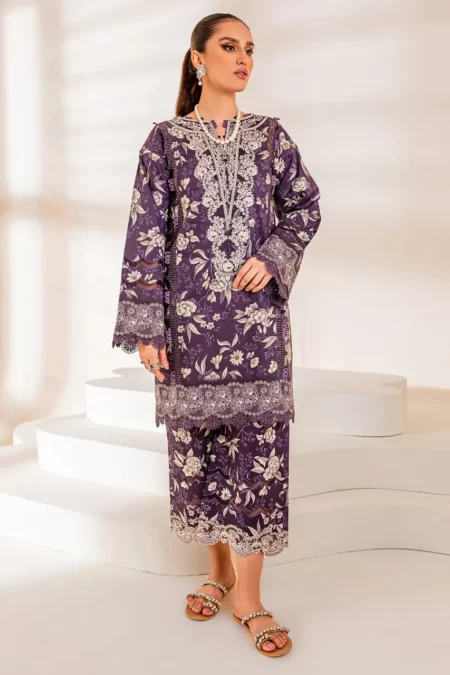 2 Piece Unstitched Heavy Embroidered Lawn Suit