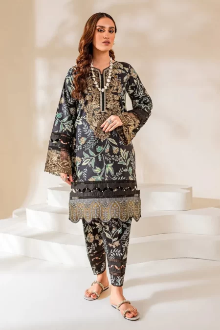 2 Piece Unstitched Heavy Embroidered Lawn Suit