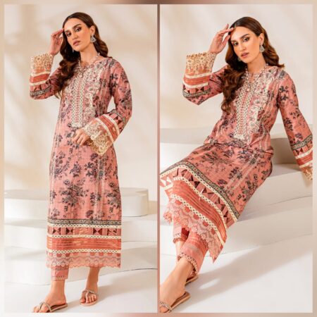 2 Piece Unstitched Heavy Embroidered Lawn Suit