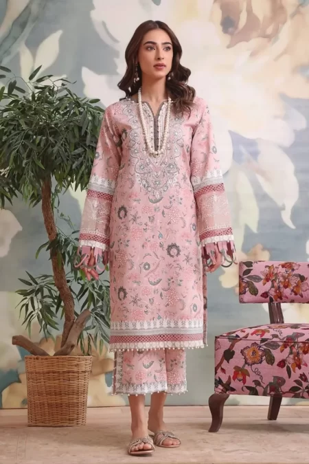 2 Piece Unstitched Heavy Embroidered Lawn Suit