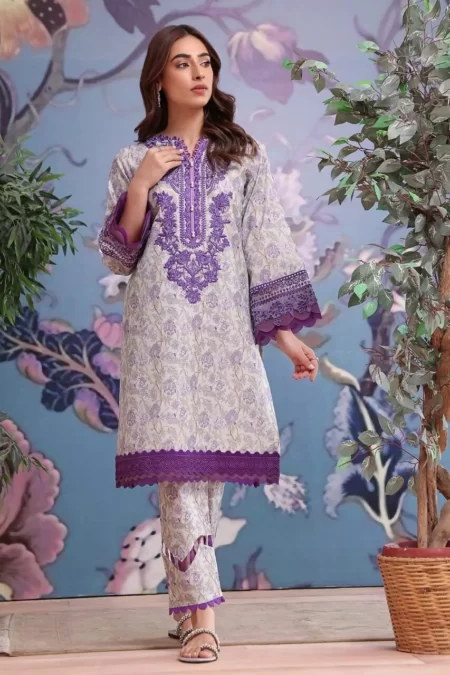 2 Piece Unstitched Heavy Embroidered Lawn Suit