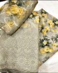3PC Digital Printed Chikankari Embroidered Lawn Suit
