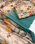 3PC Digital Printed Chikankari Embroidered Lawn Suit